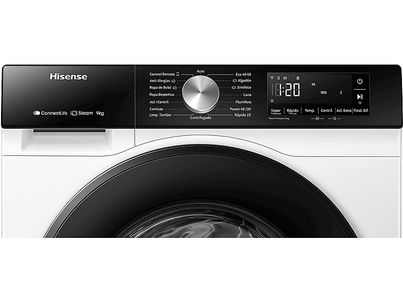 HISENSE Lavadora carga frontal 9 Kg en color Blanco — foto 11