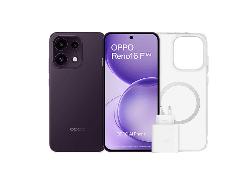 OPPO Móvil 256 GB (mod. Bundle Reno16 F) en color Púrpura Negro