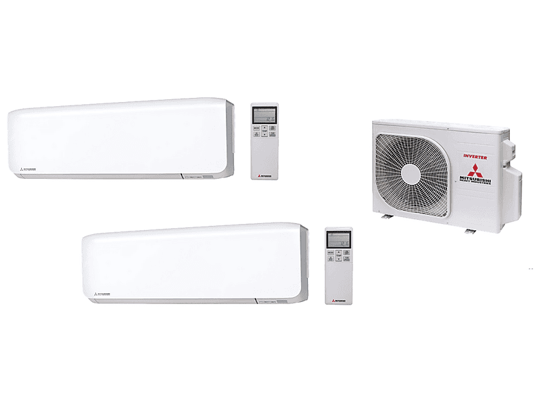 Aire acondicionado Split 2 x 1 MITSUBISHI HI con 3440 fg/h en color Blanco