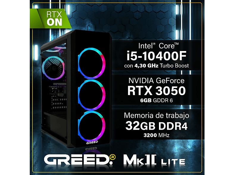 PC Gaming GREED — Intel Core i5 10400F y 32 GB RAM (mod. MK2 Intel Lite |) — foto 3