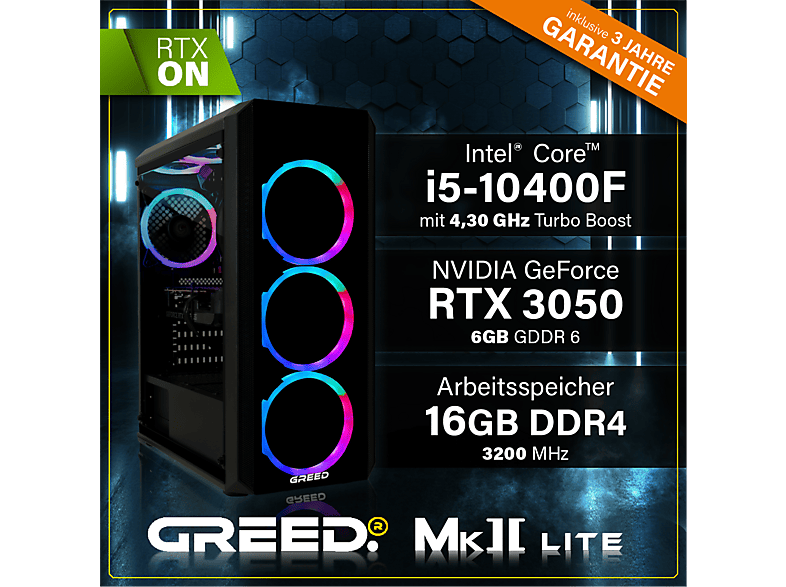 PC Gaming GREED — Intel Core i5 10400F y 16 GB RAM (mod. MK2 Intel Lite |) — foto 3