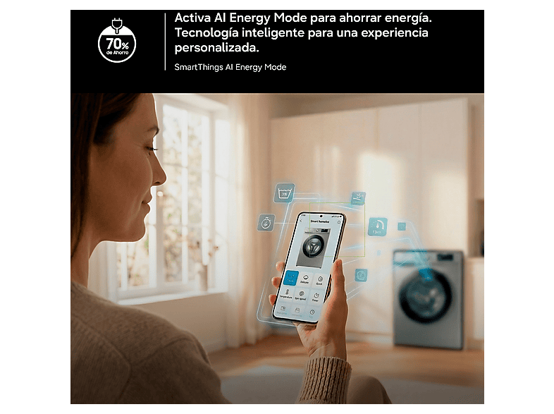 SAMSUNG Lavadora carga frontal en color Blanco — 11 kg y 1400 rpm — foto 7