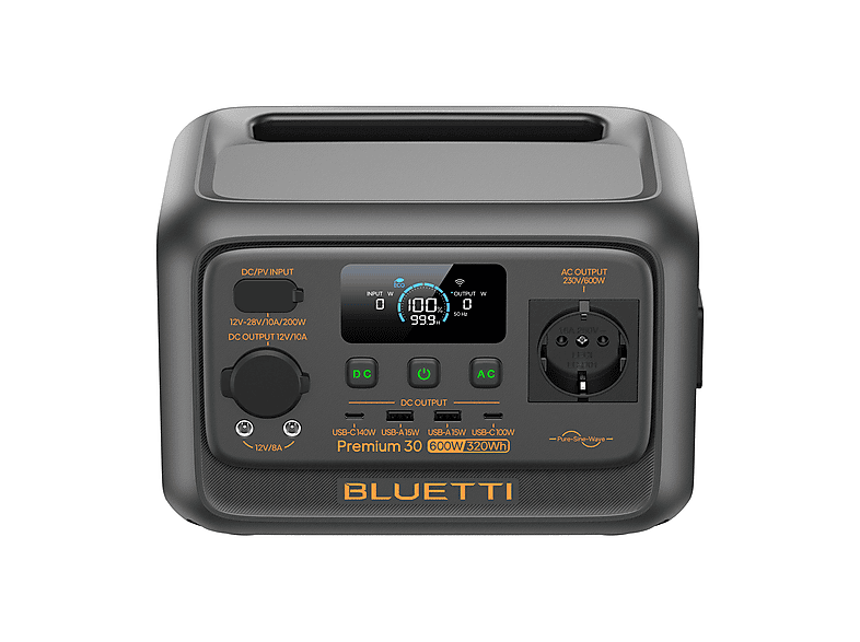 Estación de energía BLUETTI en color gris (mod. KIT Premium 30 V2+PV100) — foto 4