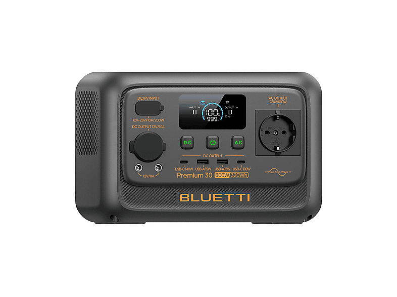 Estación de energía BLUETTI en color gris (mod. KIT Premium 30 V2+PV100) — foto 8