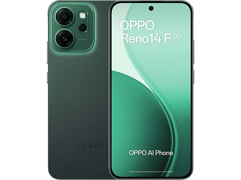 OPPO Móvil en color Luminous Green (mod. Reno14F)