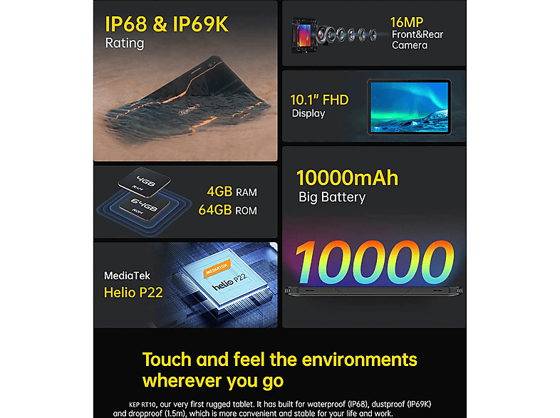 Tablet OUKITEL en color Negro de Rugged tablet — foto 3