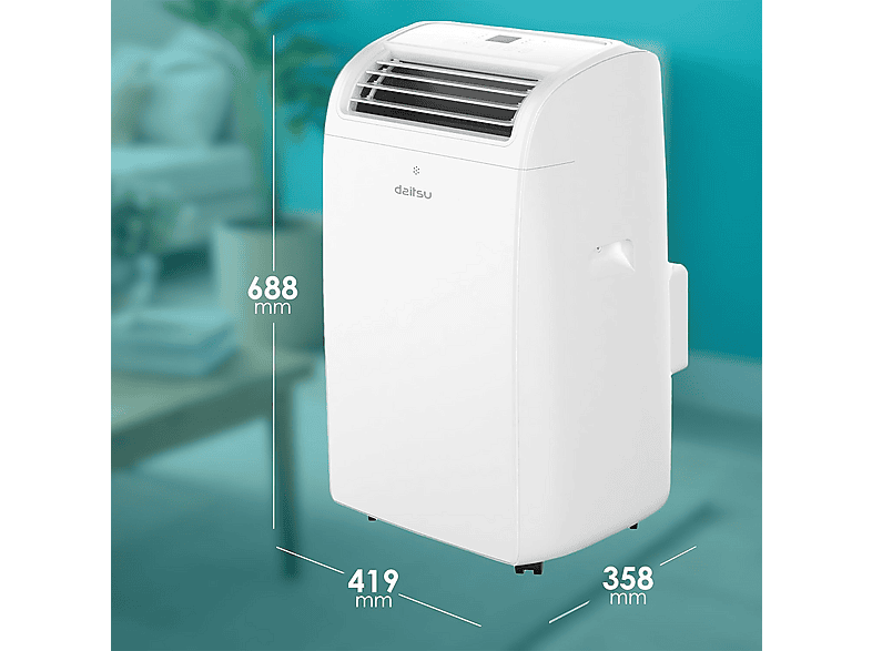 DAITSU Aire acondicionado portátil 12 fg/h en color Blanco — foto 4