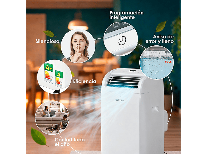 DAITSU Aire acondicionado portátil 12 fg/h en color Blanco — foto 8