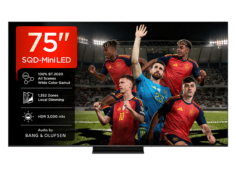 TV SQD-Mini LED 75" TCL en color Negro de UHD 4K