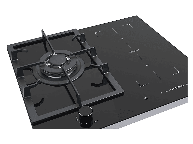 Placa de gas VITROKITCHEN con 3 zonas en color negro — foto 3