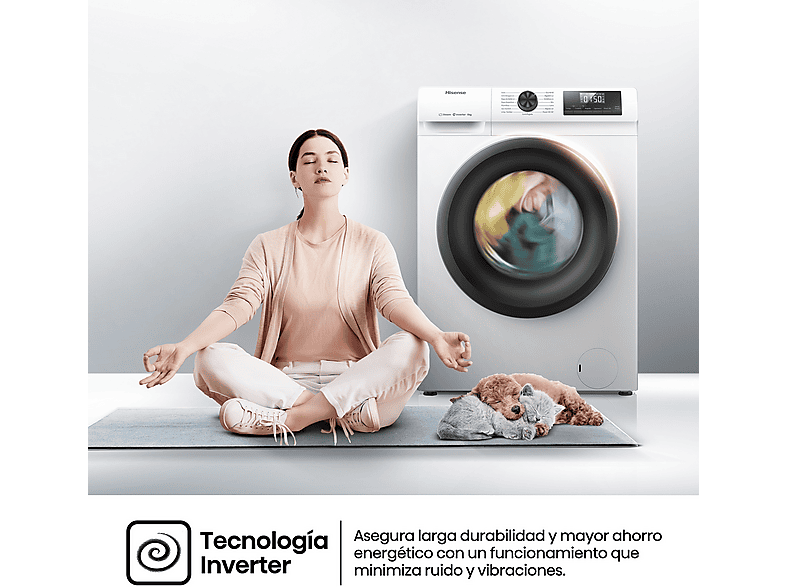 Lavadora carga frontal HISENSE con 8 kg en color Blanco — foto 10