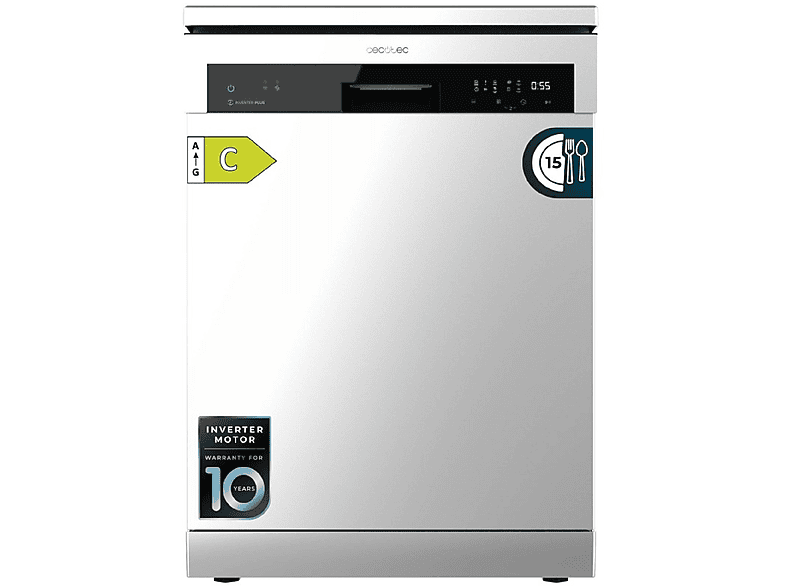 CECOTEC Lavavajillas libre instalación 60 cm en color Plateado (mod. 2779 BOLERO AGUAZERO 6500)