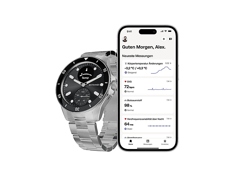 WITHINGS Smartwatch en color Negro — Talla única y Acero inoxidable — foto 4