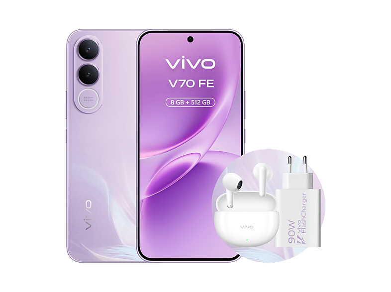 Móvil VIVO con 512GB en color Muse Purple