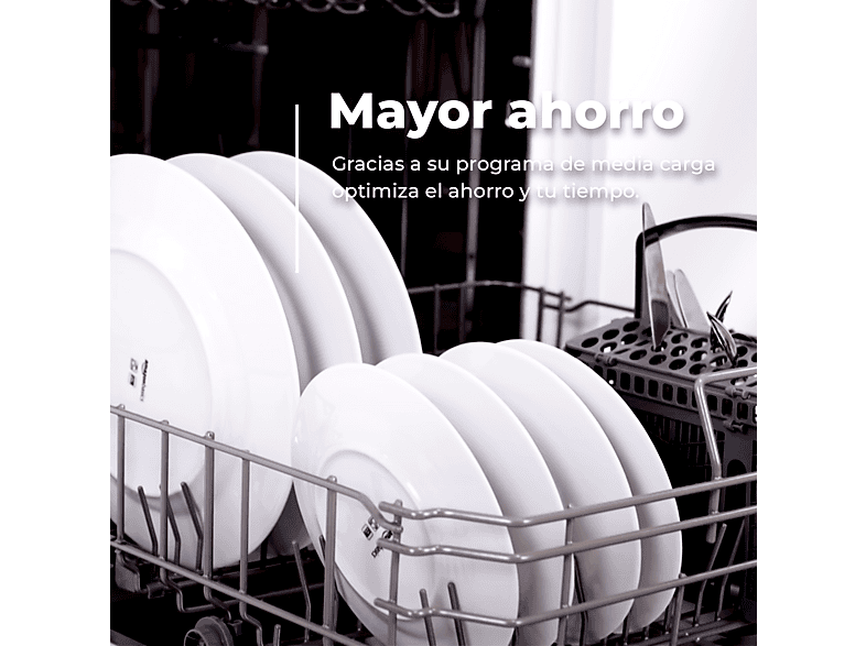 Lavavajillas libre instalación 45 cm EVVO con 5 programas en color Blanco — foto 4