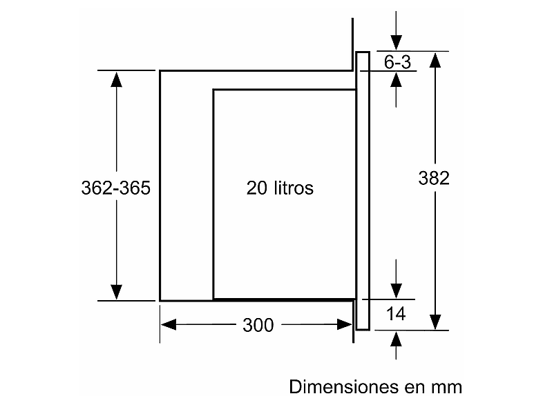 BALAY Microondas integrable 800 kW en color Cristal Blanco — foto 7