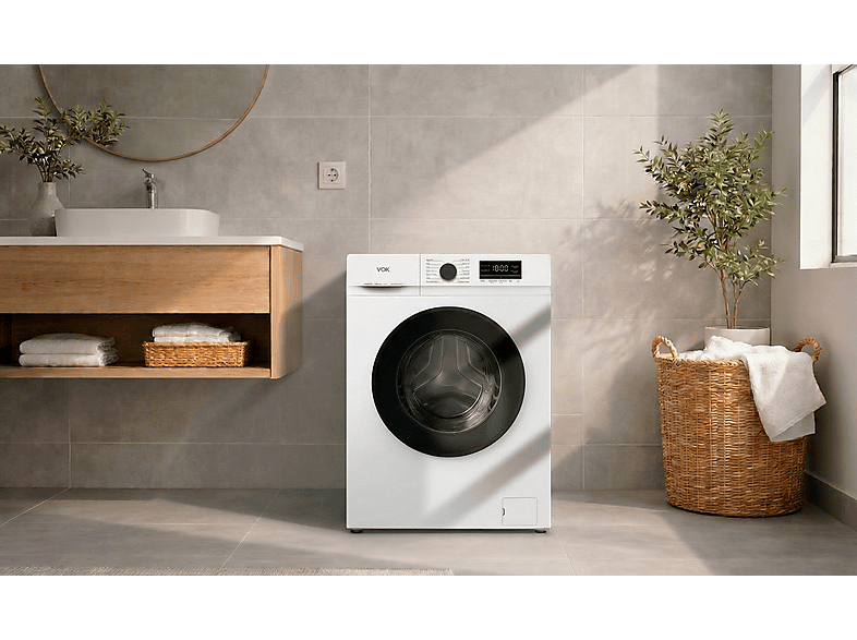 VOK Lavadora de carga frontal en color Blanco — Motor Inverter y 12 kg — foto 9