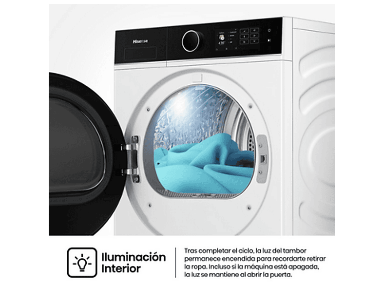 HISENSE Secadora bomba de calor 10 Kg en color Blanco — foto 9