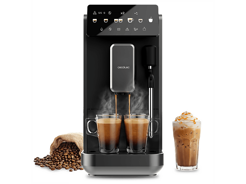 Cafetera superautomática CECOTEC en color Negro de Vaporizador