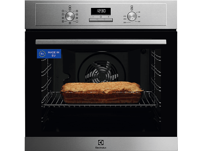 ELECTROLUX Horno en color Inox antihuellas — Multifunción y Esmalte fácil limpieza