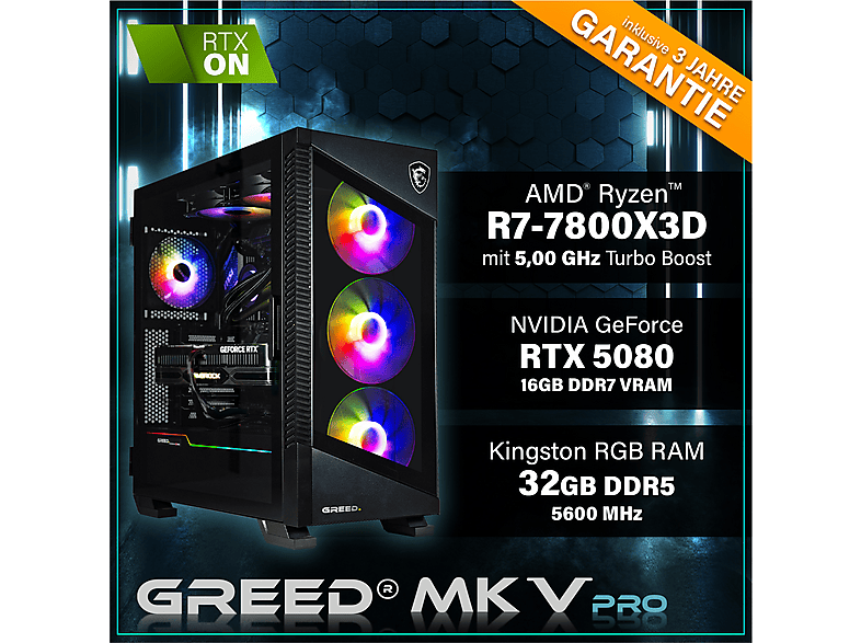 PC Gaming GREED de AMD Ryzen 7 7800X3D — foto 3