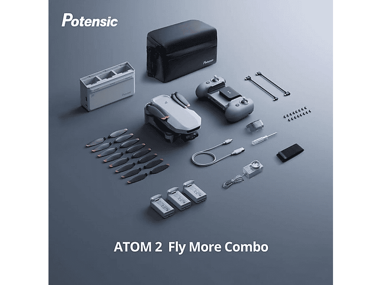 POTENSIC Dron 48 megapixel (mod. DRONE ATOM 2 FLY) en color Blanco — foto 3
