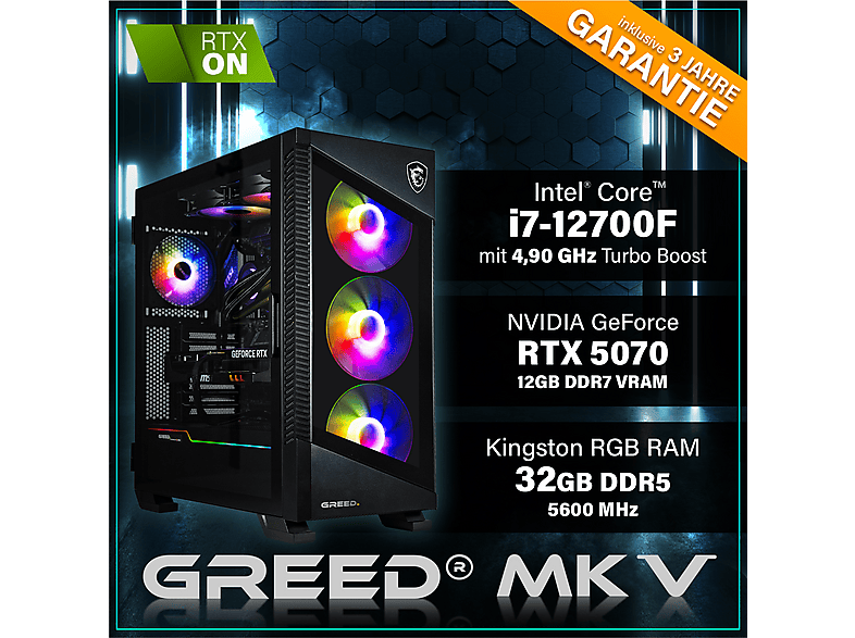 GREED PC Gaming — Intel Core i7 12700F y 32 GB RAM — foto 3
