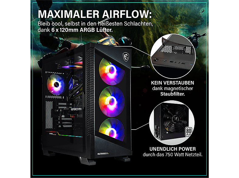 GREED PC Gaming — Intel Core i7 12700F y 32 GB RAM — foto 4