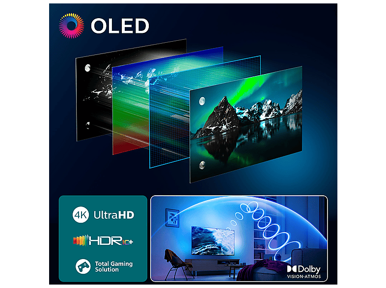 TV OLED 48" PHILIPS en color Negro (mod. Ambilight 48OLED770/12) — foto 5