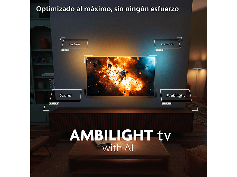 TV OLED 48" PHILIPS en color Negro (mod. Ambilight 48OLED770/12) — foto 6