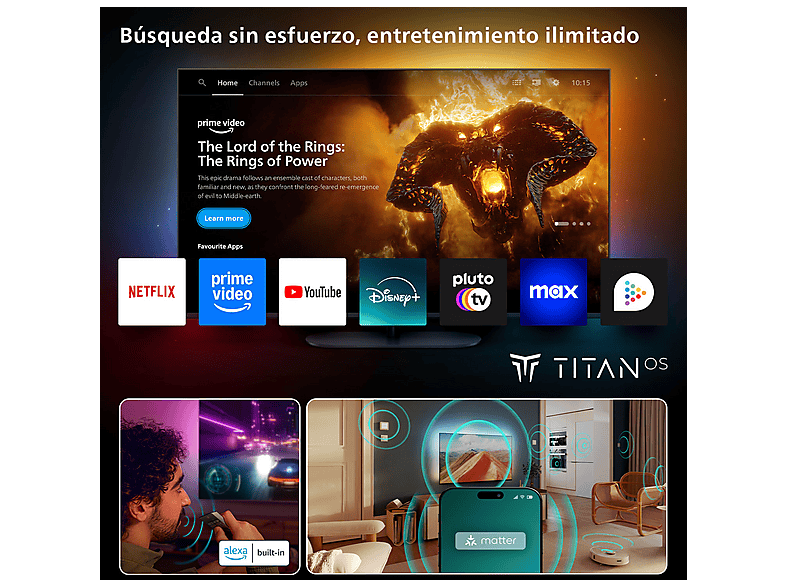 TV OLED 48" PHILIPS en color Negro (mod. Ambilight 48OLED770/12) — foto 8