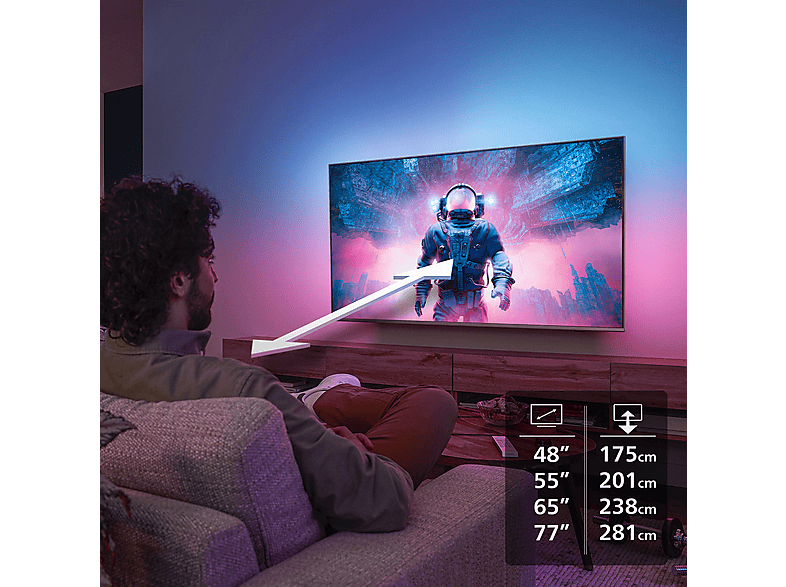 TV OLED 48" PHILIPS en color Negro (mod. Ambilight 48OLED770/12) — foto 16