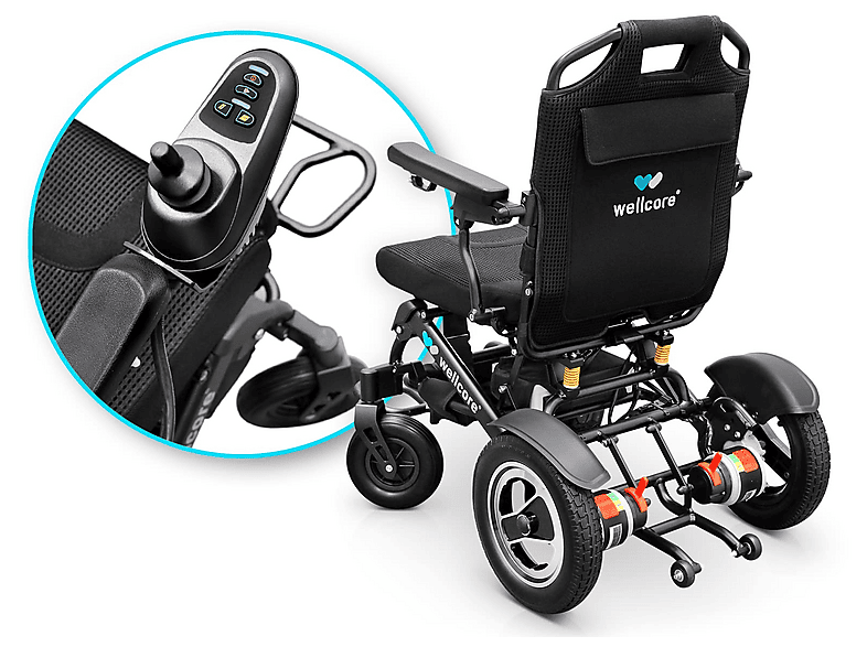 Silla de ruedas WELLCORE con 62 cm en color Negro — foto 4
