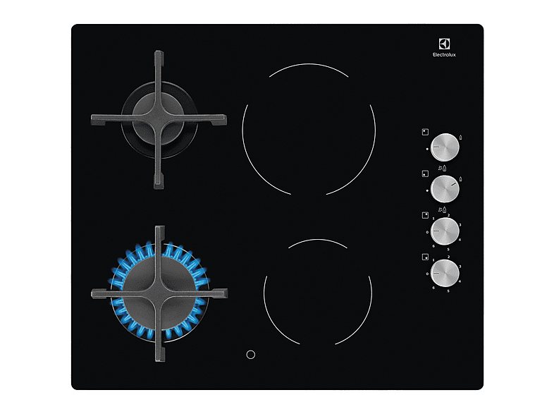 Placa de inducción ELECTROLUX con 4 zonas en color Negro