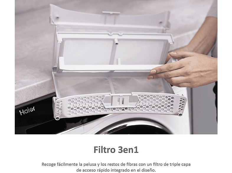 HAIER Secadora bomba de calor en color Blanco — 9kg y 14 programas — foto 6