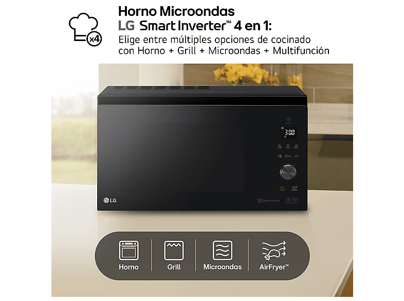 LG Microondas con horno en color Negro — foto 4