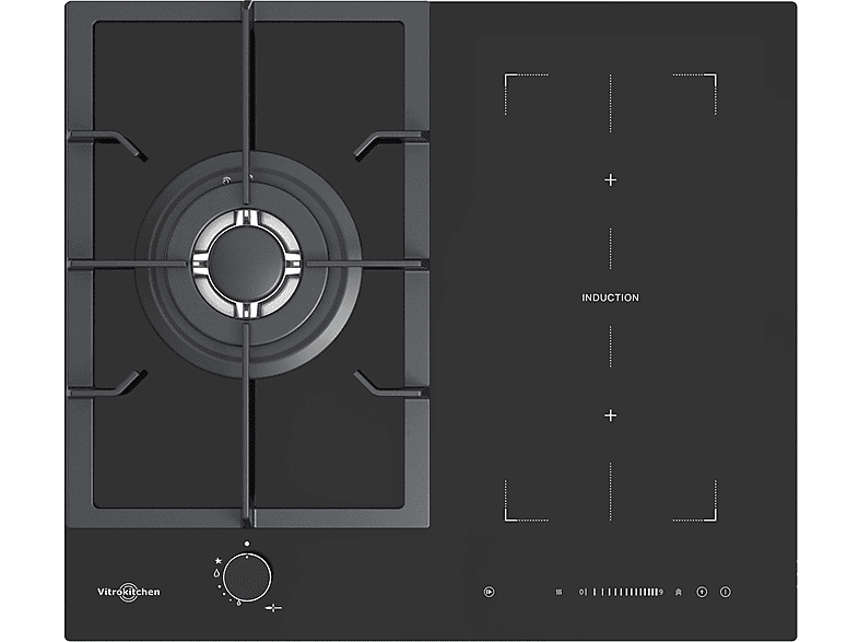 VITROKITCHEN Placa de gas en color negro