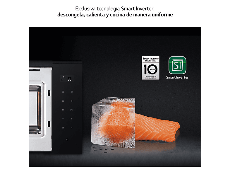 Microondas con grill integrable LG en color Cristal Negro de 900 W — foto 6
