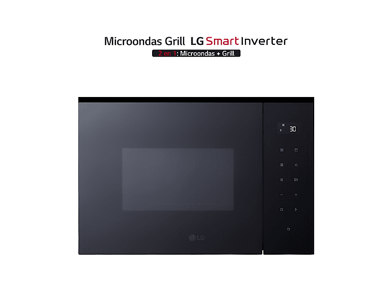 Microondas con grill integrable LG en color Cristal Negro de 900 W — foto 9