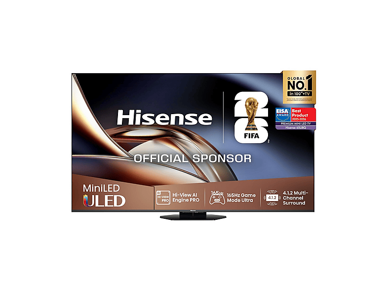 HISENSE TV Mini LED 65" en color Negro (mod. 65U8Q/MINILED/165HZ/4.2.2)