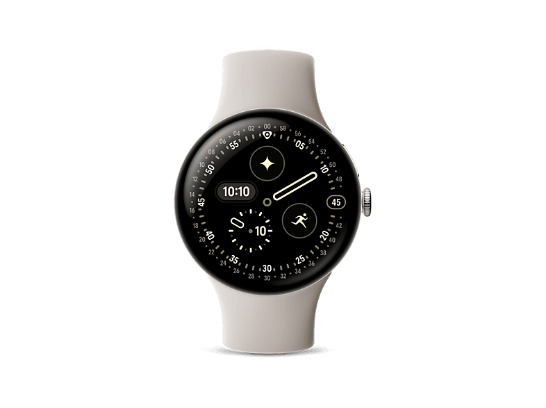 Smartwatch GOOGLE con AMOLED en color Plata/Porcelana