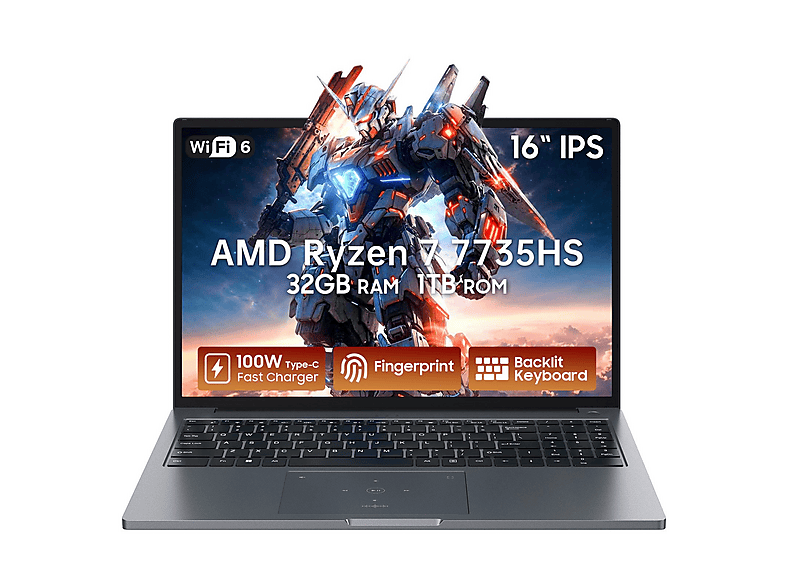 Portátil gaming BLACKVIEW en color Grey (mod. GamiBook 8)