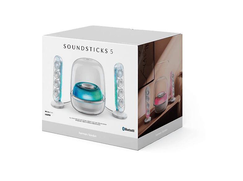 HARMAN KARDON Altavoz bluetooth 190W RMS (mod. SoundSticks 5) en color Blanco — foto 11