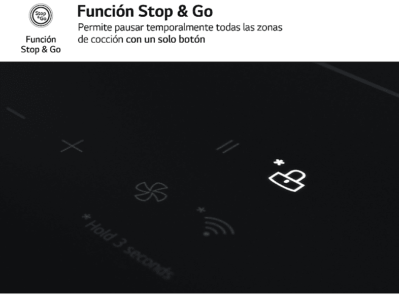 LG Placa inducción en color Cristal Negro — 3 Zonas y 1 Zona Flex — foto 10
