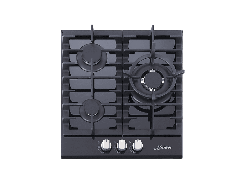 KAISER Placa de gas en color Negro — 3 zonas y 45 cm