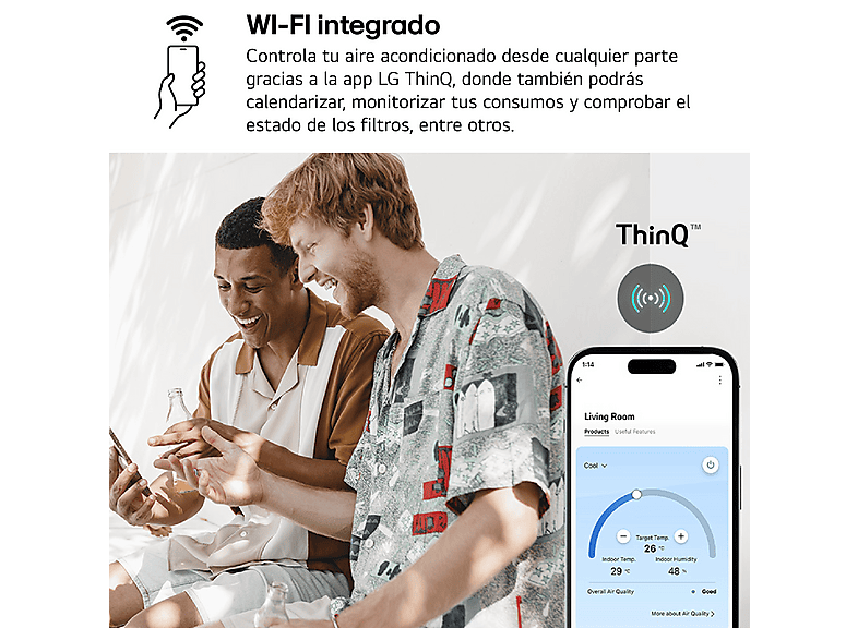 Aire acondicionado Split 1 x 1 LG — 3010 fg/h y WiFi — foto 11