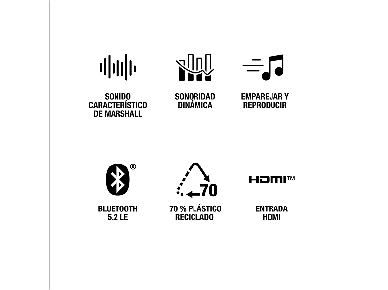 Altavoz bluetooth MARSHALL en color Negro de 90 W — foto 9