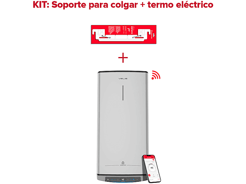 ARISTON Termo Eléctrico en color Gris — 50 l y Electrónico