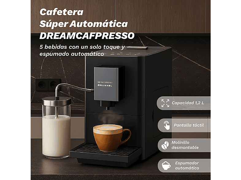 GRUNKEL Cafetera superautomática en color Black — foto 4