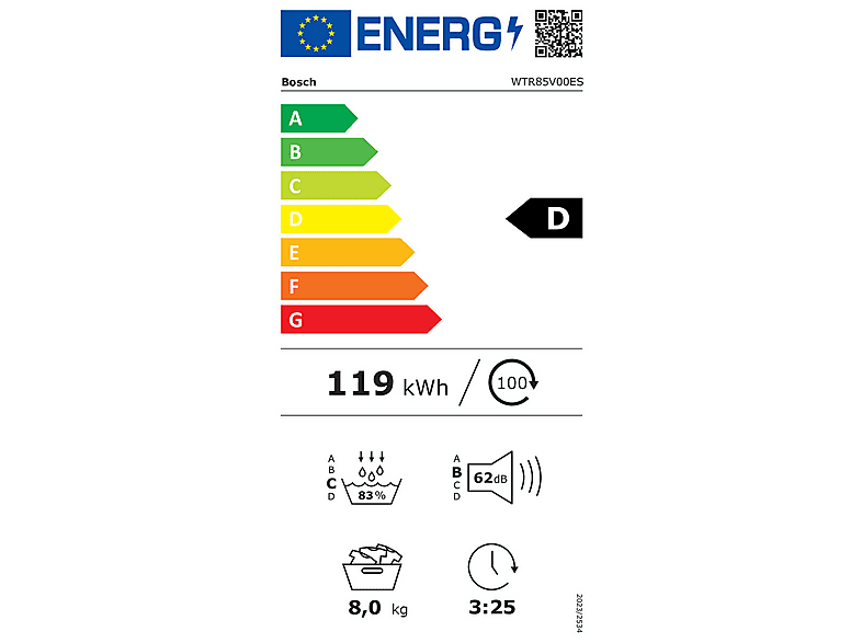 Secadora bomba de calor BOSCH en color Blanco, Eléctrico — foto 3